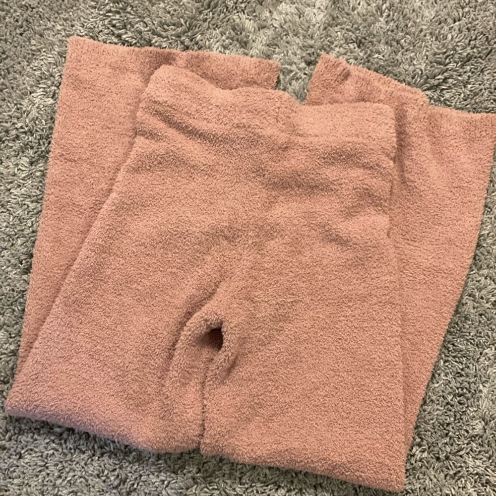 Fuzzy flared pj pants